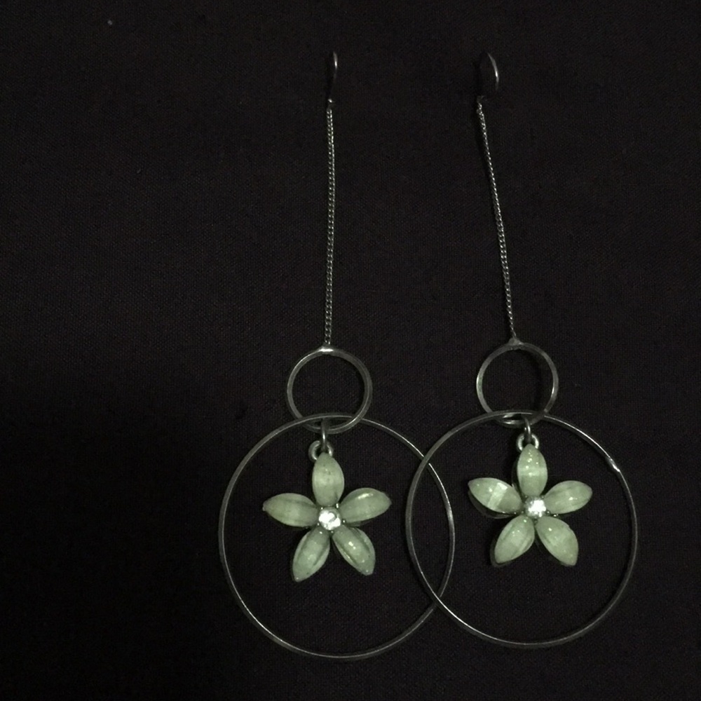 Long Flower Earrings